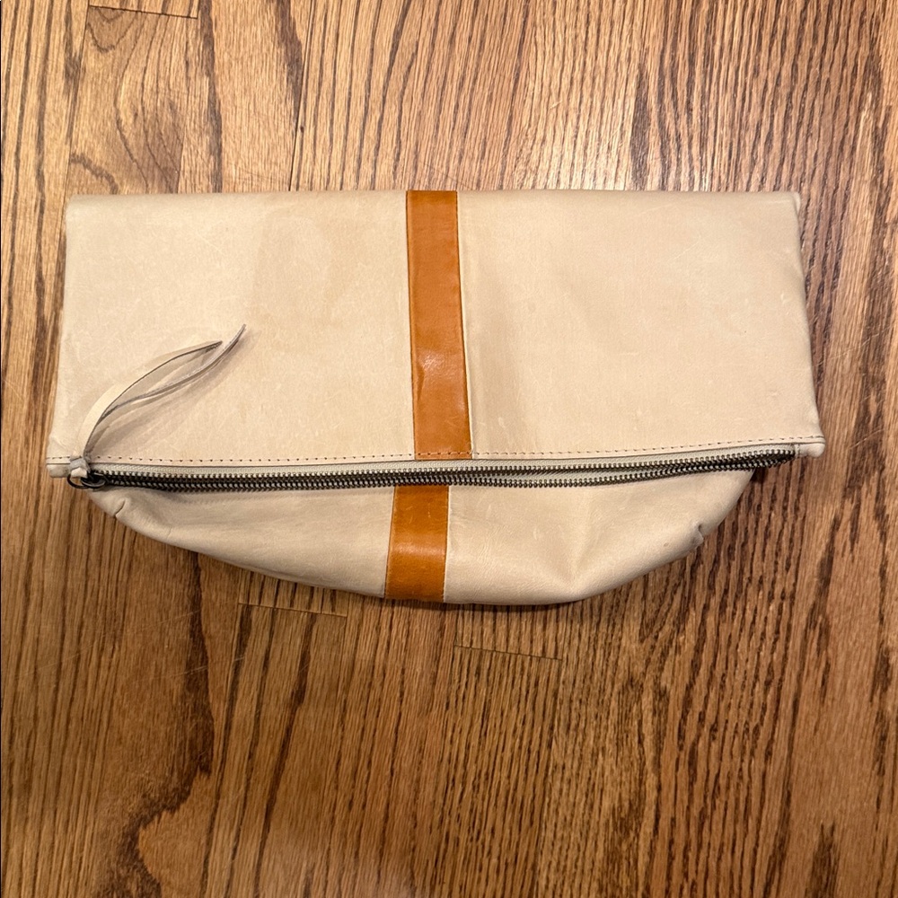 Able Cream and Tan Clutch - Picture 2 of 4